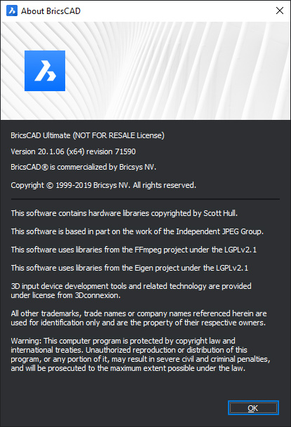 BricsCAD versión 20.1.6